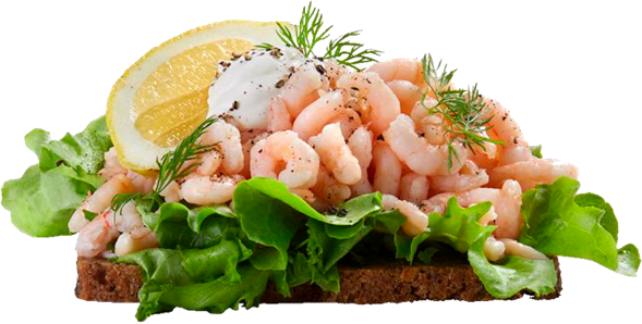 Franskbrød m. laks eller rejer